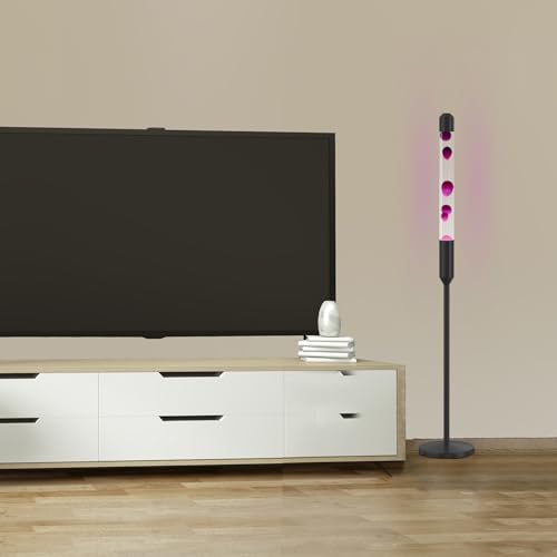 Image of Kyzfy 59-Inch Liquid Motion Lamp, Magma Lamp, Mood Relaxation Light, Purple Wax, Aluminum Alloy and Tempered Glass, Suitable for Home Decoration, Living Room, Office, Bedroom, Cafe