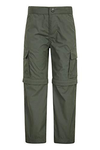 Mountain Warehouse Pantalón Convertible Active para niños - Pantalón Ligero para niños, pantalón de Secado rápido, Bolsillos - para Viajar y Acampada Caqui 5-6 Años
