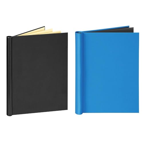 VELOFLEX 4944080 - Klemmbinder DIN A4, mit Ledernarbung & 4944351 - Klemmbinder DIN A4 Velocolor, mit Leinenstruktur, Füllmenge max. 150 Blatt, hellblau, 1 Stück