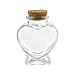 Heart Shaped Glass Jar Favor Bottle with Cork, 3-1/4-Inch by Party Spin
