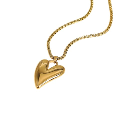 Cadeau commémoratif avec collier pendentif coeur orné d'or 18k chic