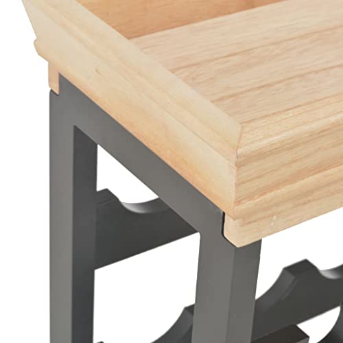 Soporte para botellas de vino 24 botellas MDF negro 27.6in miniatura 6