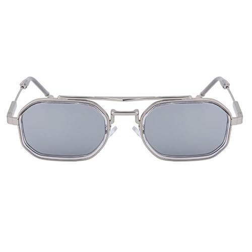 bullabulling Small Sunglasses Mens Square Pilot Spring Hinges Metal Frame Sun Glasses Comfort Punk Shades Men2