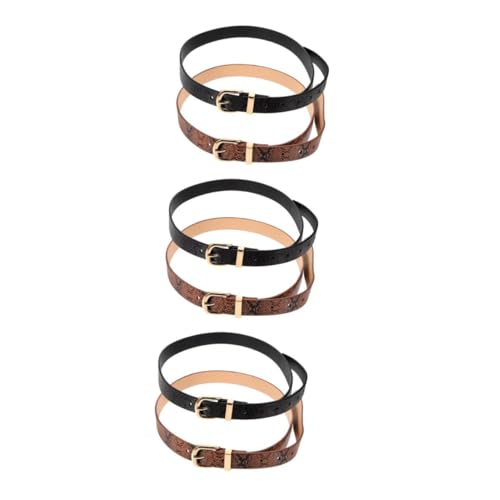 Ceinture femme similicuir grain serpent lot de 3 boucles métal Healvian