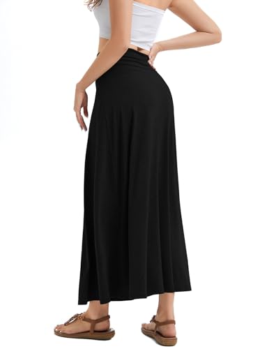 Women's Convertible High Waisted Maxi Skirt, Tummy Control & Non-Slip Elastic Waist, Flowy Flare Casual to Dressy3