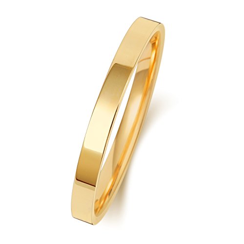 Alliance homme femme or jaune 375 bague de mariage 2mm confort