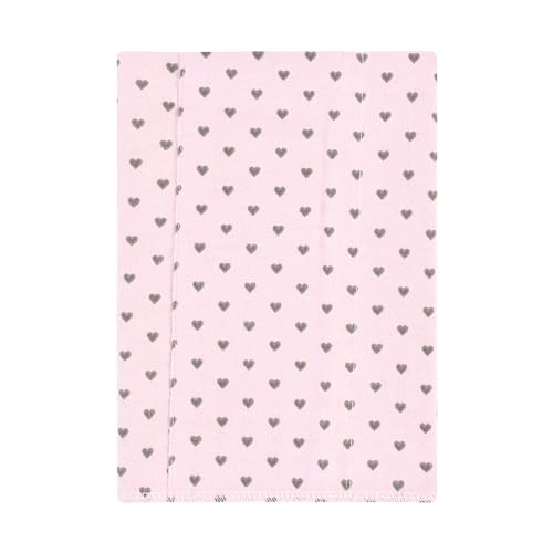 Image of Hudson Baby Unisex Baby Cotton Poly Flannel Burp Cloths, Farm Friends Pink 7-Pack, One Size