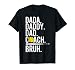 Dada Daddy Dad Bruh Vintage Softball Coach Dad Family Humor T-Shirt