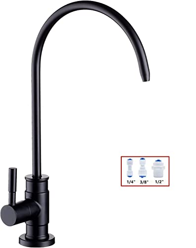 Yoymizoo Kitchen Bar Sink Drinking Water Faucet Stainless Steel Commercial Matte Black Finish,Cold Water Lead-Free Water Filter Ro Faucet #TOP2