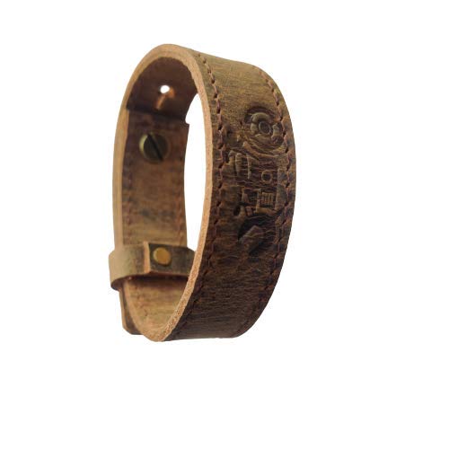 THE BIKERZ Customized Real Leather Unisex Wrist band | wrist band for men and women (B08TX1CNSS) Amazon Price History, Amazon Price Tracker