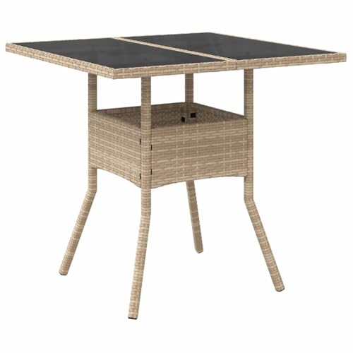 Comedor de balcón en ratán de polietileno beige para crear un rincón de relax en tu terraza 6