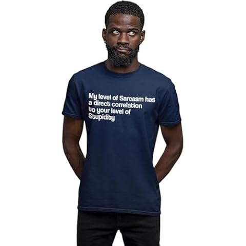 Graphic Impact Sarcasm T-Shirt in Navy Blue Cover