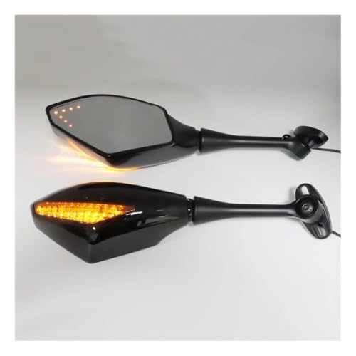 Espejos retrovisores con luces señal giro integradas para manillar motocicleta CBR 6