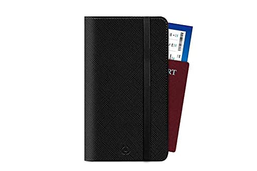 Celly Passportvbk, Porta Passaporto Da Viaggio, Accessorio Da Viaggio Utili Con Chiusura Magnetica E Tasche Per Documenti, Carte, Contanti E Smartphon