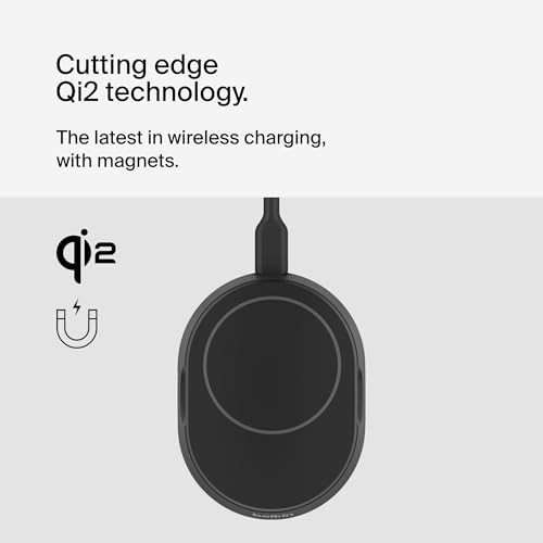 Image of Belkin Convertible Magnetic Charging Stand 15W - MagSafe-Compatible Qi2-Certified Wireless Charging Station, iPhone Charger for Apple iPhone 16 Series, Airpods Pro, & More, No PSU - Black (2-Pack)