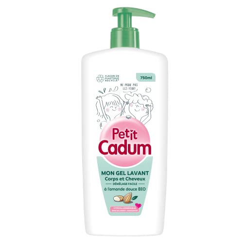 Petit Cadum Gel Lavant Corps et Cheveux Démêlage Facile à l'Amande Douce Bio