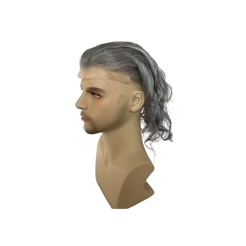 Extensiones de cabello Sistemas del reemplazo de la base PU cordón mono peluquín frente postizo cabello humano los hombres accesorios