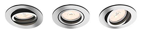 Preisvergleich Produktbild Philips Donegal Einbaustrahler, 3 Stück, Sockel GU10, rund, chromefarben