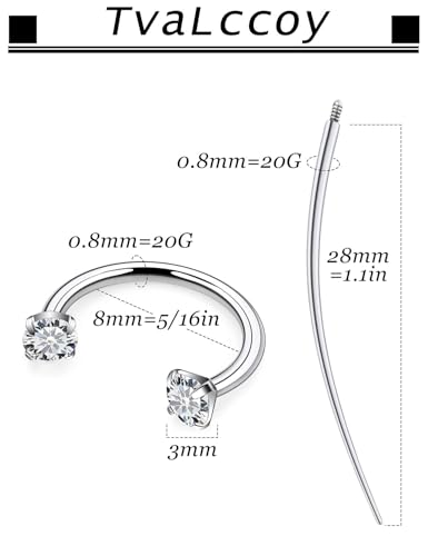 F136 Titanium 20/18/16g 8/10mm Horseshoe Septum Nose Lip Rings Piercings Cartilage Helix Daith Earrings Jewelry for Women Men3