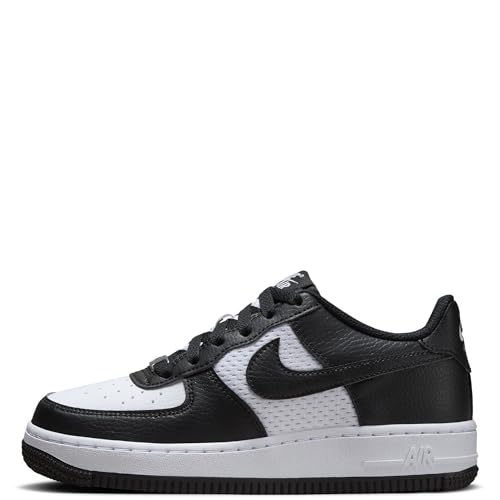 Nike Air Force 1 Big Kids' Shoes (HJ9201-001, Black/White/Black) Size 2.52