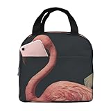 LXCNQFN Lunchtasche für Damen und Herren, tropischer Flamingo, isolierte Lunchtasche, auslaufsichere Kühltasche für Arbeit, Picknick