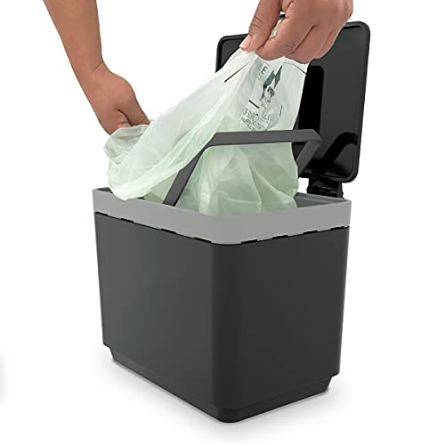 GLAD Compost Bin for Kitchen, 1.5 Gallon Plastic Container with
