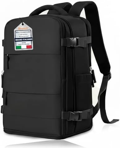 Bronzi® Zaino Ryanair compatibile 40x20x25 Zaino da Viaggio Aereo...