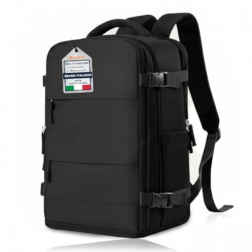 Bronzi® Zaino Ryanair compatibile 40x20x25 Zaino da Viaggio Aereo Bagaglio