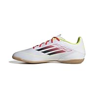 adidas F50 Club Football Boots Indoor Kids, FTWR White/core Black/Solar Yellow, 5 UK