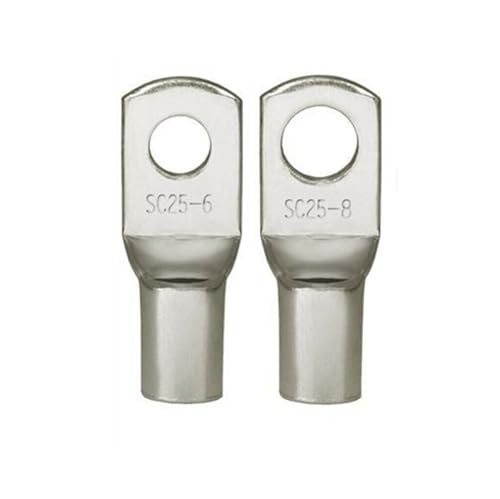 Cosses en cuivre SC25-8 pour sertissage et soudure de câbles électriques 4 à 25 mm - Lot de 10