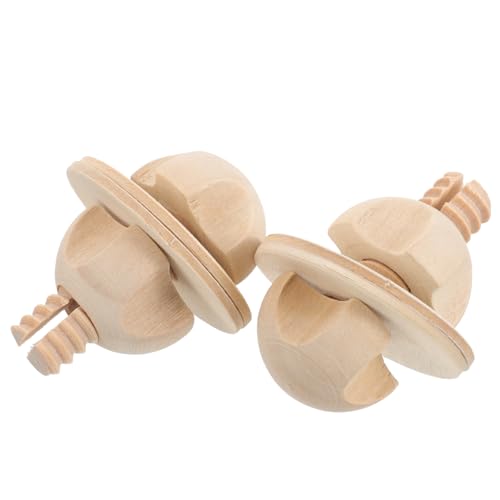Garneck 2pcs Wooden Screws for Birdcage Accessories Durable Fixing Screws for Bird Perches and Easy Installation for Bird Feeders and Stands