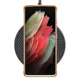 ZTOFERA Compatible with Samsung Galaxy S21 Ultra 5G (6.8") Case for Girls Women, Flexible Silicone Protective Phone Case with Cute Love Heart Pattern Golden Edging Shockproof Bumper Cover, Black - Image 7