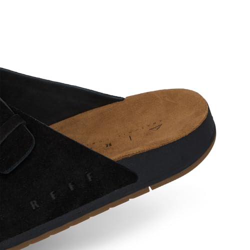 Image of REEF Ojai Two Bar Women's Fashion Slide Sandal, Premium Leather, Soft Cushion Footbed