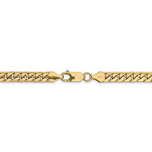 14k Yellow Gold 5.5mm Solid Miami Cuban Bracelet Chain 8 Inch Curb Domed Fine Jewelry For Women Gifts For Her 14k Yellow Gold 5.5mm Solid Miami Cuban Bracelet Chain 8 Inch Curb Domed Fine Jewelry For Women Gifts For Her - Image 8