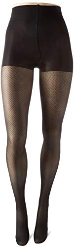 Hanes Script Women's Fashion Diamond Compression Tights for Leg Support, Control Top, Sheer Toe, Black, Size Large (Pack of 1) - image 3