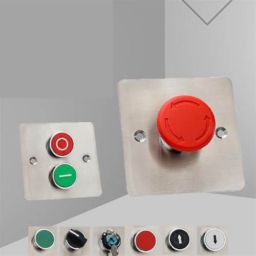 Panel de acero inoxidable de diseño elegante para control de ascensor con botón giratorio de 1P