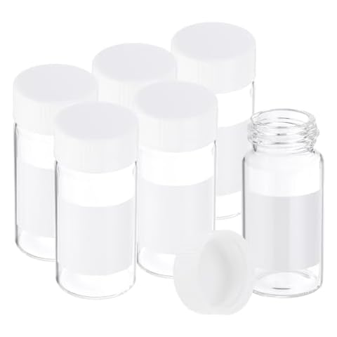 PATIKIL 6pcs Borosilicate Glass Vials Cover