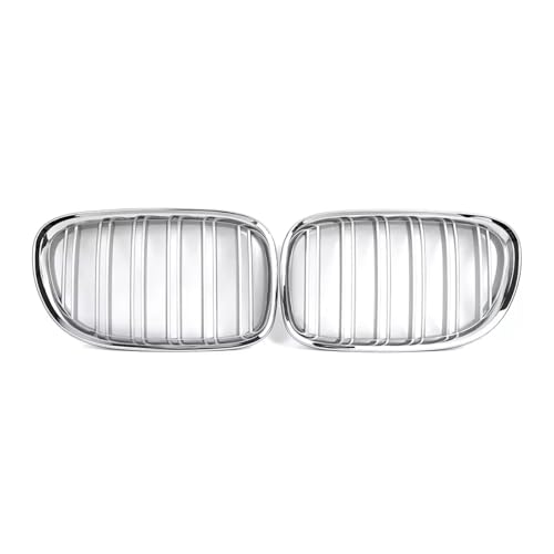 Grilles calandre avant pour BMW Série 7 F01 F02 de 2009 à 2015 en version double ligne argent
