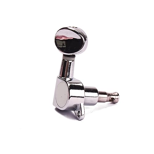 Toddmomy Guitar Tuning Pegs Machine Heads Chrome Color Durable Tuners for Electric Acoustic Guitars with Washers Screws Style