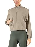 Vsaiddt UPF 50+ Workout Running Jackets for Women Long Sleeve Sun Protection Lightweight Cropped Ath