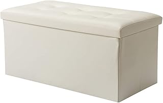 Foot Stool Footrest Storage Stool - Rectangular Folding Bed end Stool Storage Stool Multifunctional Storage Stool Stool Changing his Shoes Stool seat 85L (76 * 3