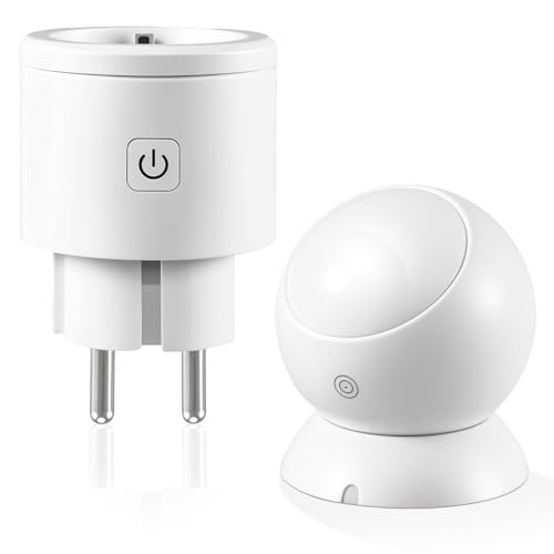 Joycabin Bewegungsmelder Steckdose, Drahtloser Infrarot PIR Bewegungssensor mit Timer, Automatisches EIN-/Ausschalten von Leuchten und Geräten für Innen/Aussen, Abstellräume, Garage, Waschküche