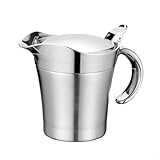 Isotherme pour le contrôle de la température : grâce à sa construction à double paroi, cette carafe garde les sauces et les sauces chaudes plus longtemps tout en restant fraîches à l'extérieur pour une manipulation sûre.