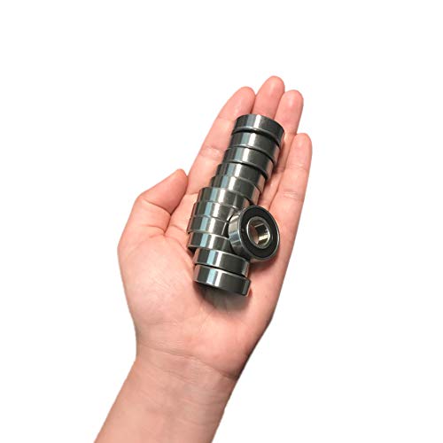 Image of ［12 Pack］6001-2RS Ball Bearings - Bearing Steel and Double Rubber Sealed Miniature Deep Groove Ball Bearings for Motor (12mm x 28mm x 8mm)