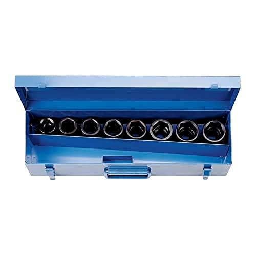 Coffret de 8 douilles à choc 3/4六角公制 24 à 38mm en boîte métal robuste - 2