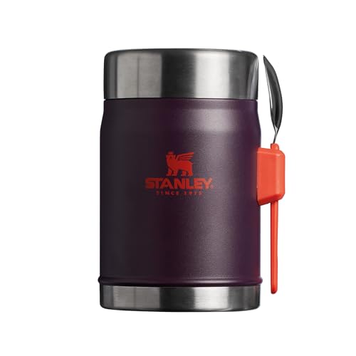 Stanley Classic Legendary Fiambrera Termica 0.4L con Spork - Mantiene Frío o Calor 7 Horas - Termo Comida Caliente Adulto - Acero Inoxidable - Sin BPA - Apto Para Lavavajillas - Plum