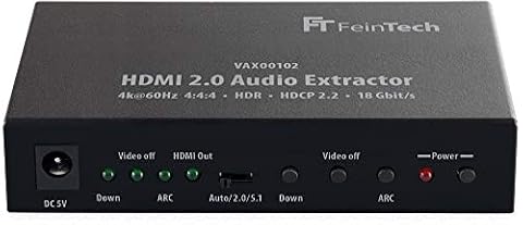 FeinTech VAX00102 HDMI 2.0 Audio Extractor, ARC 4K HDR, czarny