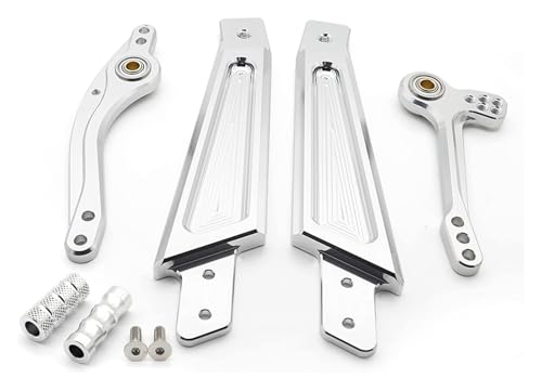 Repose-pieds alu argent pour Kawasaki ER6N 2012-2014, pédale de frein et sélecteur de vitesse