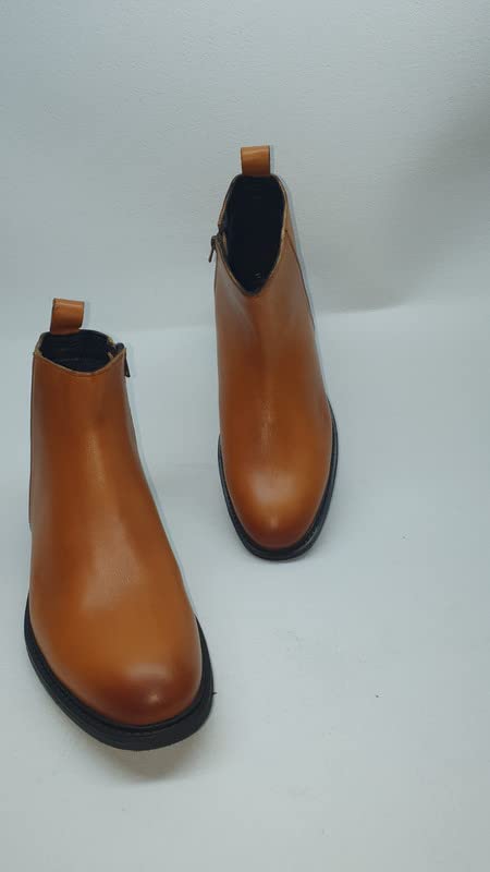 Image of Voguish Men's Zip Leather Chelsea Boots
