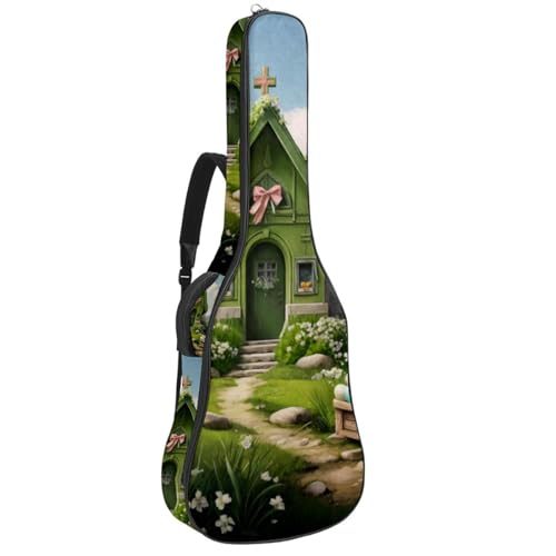 Sac de transport pour guitare acoustique motif croix de Pâques verte 42in